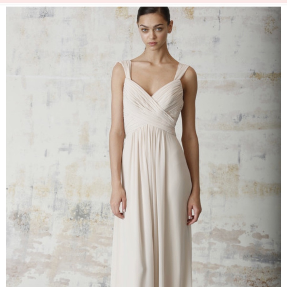 Monique Lhullier Bridesmaid Dress — Blush, Size 4